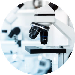 Microscope in a lab